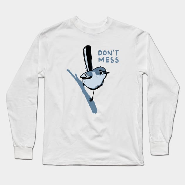 blue-gray gnatcatcher Long Sleeve T-Shirt by wally11